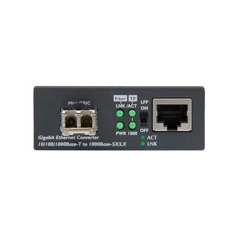 StarTech.com Gigabit Ethernet Fiber Media Converter - Compact - 850nm ...