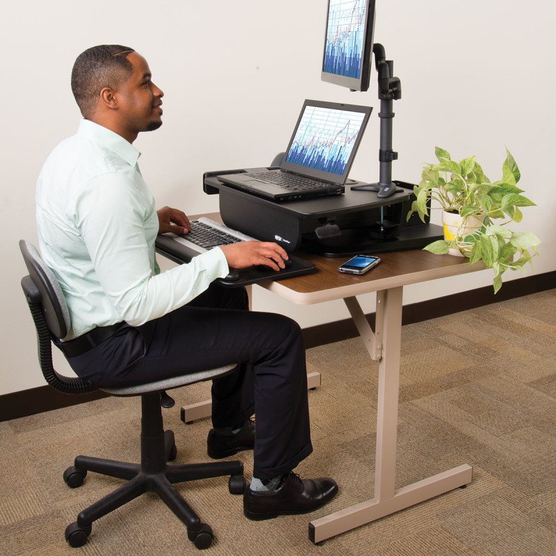 Tripp Lite Sit Stand Desktop Workstation Adjustable Standing Desk