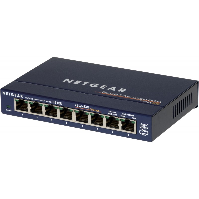 Netgear ProSafe™ 8 Port Gigabit Desktop Switch | Netgear Unmanaged ...